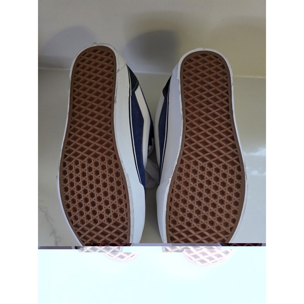 Vans Knu Skool Skate Shoes Blue White Men's Size 10.5 New Without Box - Picture 5 of 7